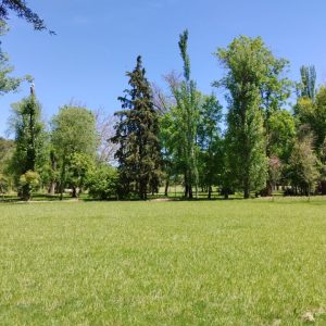 Paisaje exterior de la Casa de Espiritualidad Santa María de Huerta donde se celebra el retiro